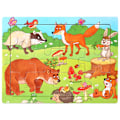 Pikkukuva 1 / 5: 15*11cm 3D Palapeli Sarjakuvaeläimet Puupalapeli Lasten Kognitiivinen Palapeli Vauvan Puiset Lelut Opetuslelut Lapsille 15-forest Animal03