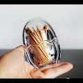 Miniatyrbild 3 av 4: Tandpetarhållare i akryl, kristalltandpetardispenser, hink, tandpetarbox i plast, äggform