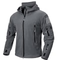 Miniatyrbillede 5 af 5: Herre Outdoor Vandreture Hættefrakker Varm Militær Taktisk Sport Fleece Hættetrøje Jakke Multi-lommer Black M