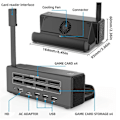 Pikkukuva 5 / 5: Telakka /OLED TV:lle USB-C Pelikorttitallennus USB2.0x2+USB3.0+PD Pikalataus+Jäähdytystuuletin