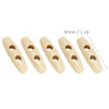 Miniatyrbilde 5 av 5: 50 stk. Knapper Olivenformet Kremfargede Treknapper Stoff Sy Tilbehør 30mm