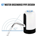 Miniatyrbild 5 av 5: Vit/Svart Vattenflaskpump USB-laddning Automatisk Brytare Dricksvattendispenser Laddning Ett Klick Auto Sw