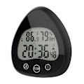 Miniatyrbillede 1 af 5: Hjerteformet Badeværelsesur LCD Temperatur og Fugtighed Digital Display Vækkeur black