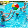 Miniatyrbild 5 av 5: Badbollar [3-pack] Uppblåsbara badbollar för barn - Leksaker för stranden för barn & småbarn, Poolspel, Poolleksak - Klassisk regnbågsfärg av