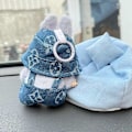 Pikkukuva 3 / 4: Vaatteet Labubu-nukeille, asusteet, tyylikäs Kawaii-vaatesetti, sopii 15 cm ja 17 cm Labubu-nukelle, nuken vaatesetti, vaihto A1