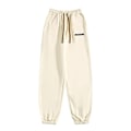 Miniatyrbillede 1 af 5: Deeptown Vinter Varme Fleeceforede Sweatpants Dame Y2K Streetwear Basic Joggers Bukser Oversized Hip Hop Casual Sports Bukser Beige M