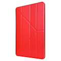 Pikkukuva 3 / 5: Yhteensopiva iPad Pro 13 (2024) Kotelo Origami-jalusta PU-nahka+Silikoni Tablettisuojus Red