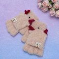 Miniatyrbilde 2 av 5: Flip Plush Hansker for Kvinner Faux Fur Halvfingerhansker Fingerløse Hansker Votter Utendørs Håndbeskyttelse For Barn Jenter (beige)