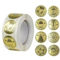 Miniatyrbilde 4 av 5: 500 stk. Gull God Jul-klistremerker Godtepose Konvolutter Forsegling black