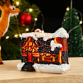Miniatyrbild 1 av 2: Juldekorationer harts Jul litet hus mikrolandskap lysande snöhus ornament julklappar style 19