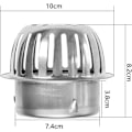 Miniatyrbilde 2 av 5: Takrennerenser i rustfritt stål, metallbeskyttelse for takrenner for å holde avløpet klart, stopper blokkering av blader og rusk Ø8