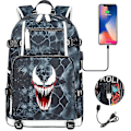 Miniatyrbillede 1 af 4: Venom Fashion Printet USB Ungdoms Skoletaske (1-4) Color-13