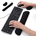 Miniatyrbillede 1 af 5: Håndledsstøttesæt til tastatur og mus med memoryskum, komfortabel håndledsstøtte, anti-seneskedehindebetændelse til computer, laptop og notebook