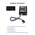 Miniatyrbillede 3 af 5: Bilforstærker DC 12V Hi-Fi Booster Audio Stereo Digital Sound Processorer 4x60W til Android Lossless