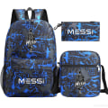 Miniatyrbilde 5 av 5: Fotball Messi ryggsekk 3 deler plum