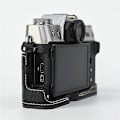 Miniatyrbild 5 av 5: Kompatibelt för Fujifilm XT10 / XT20 / XT30 / XT30 II PU Läder Kameraväska Botten Halvkroppsskyddsfodral med Handgrepp Black