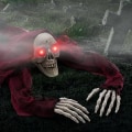 Pikkukuva 1 / 5: Halloween-ulkokoriste, maasta nouseva zombienoita, silmät vilkkuvat, karmivat äänet, pelottava ryömivä paras Halloween-koriste red