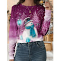 Miniatyrbild 1 av 5: Ny Dam T-shirt Julgran Tryck T-shirts Toppar Långärmad Casual Toppar Mode Rund Hals Normal Passform Y2K Kläder För Tjejer CTZH231026SDB46 XL