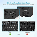 Miniatyrbilde 4 av 5: Sammenleggbart Bluetooth-tastatur, universelt sammenleggbart tastatur for mobiltelefoner og nettbrett, kan enkelt Sw