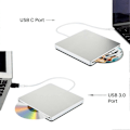 Miniatyrbillede 5 af 5: Ekstern DVD-brænder Type-C Optisk Disk Drev Slank Slot-in CD/DVD +/- RW Brænder USB C til /Wi