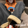 Miniatyrbild 4 av 5: Streetwear Hög Midja Raka Vida Ben Jeans Dam Vinter Dragsko Lediga Denim Jeans Koreansk Mode Slimmande Bekväma Byxor Nya dark blue L