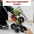 Miniatyrbillede 4 af 4: Kraftige Hjul Vogn Trekant Hjul Indkøbsvogn Hjul Trappeklatring Trolley Hjul V[F