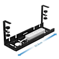 Miniatyrbilde 4 av 5: Kabelskjuler for skrivebord uten boring - Kabelorganiseringsbrett for skjuling av skrivebordsledninger