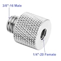 Miniatyrbild 2 av 4: 3/8\"-16 Hane till 1/4\"-20 Hona Skruvgängadapter för Kameramonitor - 2-pack