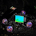 Miniatyrbild 5 av 5: 6 st Utrustningskit Infraröd Värmekamera och EMF Magnetfältsdetektor Utrustning för Hemmakontor