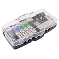 Miniatyrbillede 1 af 5: 4-vejs Bil Audio Distributionsblok Stereo Sikringsboks Blok 30A 60A ANL Bladsikringsholder 0/4GA