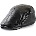 Miniatyrbillede 1 af 4: Herre Beret Kasket Justerbar PU Læder Avisdreng Ivy Gol Hat 56-60 CM