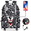Miniatyrbillede 1 af 4: Venom Fashion Printet USB Ungdoms Skoletaske (1-4) Color-12
