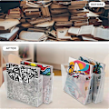 Miniatyrbilde 4 av 5: 4-delt 12 x 12 tommer papirlagring, scrapbook-papirlagring med hjul, scrapbook-papirlagring, 12 x 12 tommer papir