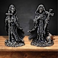 Miniatyrbillede 4 af 5: Skelet Figur Ond Grim Reaper Til Halloween Hjemmekontor Indretning Resin Statue Skulptur Ornament B