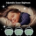 Miniatyrbild 4 av 5: Digital Väckarklocka för Barn Flickor Pojkar, Söt Väckarklocka 2 Alarm 3 Skärmljusstyrka Timer Nattlampa Nedräkning Snooze Röststyrning Uppladdningsbar Klocka (