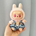 Miniatyrbild 1 av 5: 17cm Mini Plyschdockas Kläder Outfit Tillbehör För Korea Kpop Exo Labubu I II Idol Dockor Sittande Party Overaller Kläder Gåva 4