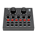 Miniatyrbillede 4 af 5: V8 Lydkort Stemmeskift Karaoke Headset Live Eksternt Lydkort