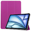 Pikkukuva 1 / 5: Yhteensopiva iPad Air 11 (2025) / (2024) Kotelo PU Nahkainen Suojakotelo Kolmiosainen Jalusta Älykäs Suojus Purple