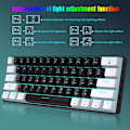 Miniatyrbild 1 av 5: 61-tangenters mekaniskt tangentbord USB-kabel LED-bakgrundsbelysning Gaming Mekaniskt tangentbord