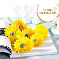 Miniatyrbilde 4 av 5: Kunstig Tusenfryd Kunstig Blomst Gerbera Tusenfryd Kunstige Gerbera Tusenfryd Kunstig Blomsterbukett 38 cm for Bryllup Brudebukett (Hvit, 18 stk)