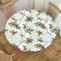 Miniatyrbild 1 av 5: Julduk Helleborusblommor Julstjärna Röda Bär Julbordsduk Dekorativ för Julhelg Hemfest Bröllop Style 6 Suitable 120cm table