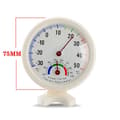 Miniatyrbilde 2 av 2: Termometer, rund nåltype urskive, tester, hvit utside og innside