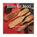 Miniatyrbilde 3 av 5: Håndlaget Premium Spurtle Sett i Tre, Varmebestandig Non-Stick Skotsk Spurtle Sett