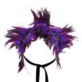 Miniatyrbild 4 av 5: Gothic Naturlig Fjäder Cape Sjal Axelkofta Axelomslag Krage Halloweenfest Halsduk Purple