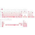 Miniatyrbillede 1 af 5: 134-tasters pink keycap side-printet kirsebærblomst baggrundsbelyst lysgennemtrængelig mekanisk tastatur 134 keys side print