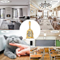 Miniatyrbild 5 av 5: Bell, Handklocka, Metall Handklocka, Handklocka, Handklocka Bordsklocka för Skola, Restaurang, Hotell, Juldekorationer (Guld)