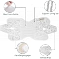 Miniatyrbillede 3 af 5: Galvaran knæbandage med sidestabilisatorer til meniskskade, knæsmerter, ACL, MCL, gigt, skadesrestitution, åndbar justerbar knæstøtte - hvid