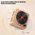 Miniatyrbild 2 av 5: MANOVO Vinyl Skivspelare Högtalare USB Bluetooth V5.0 Stereo Retro Portabel Högtalare TF-kort/U Disk/