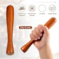 Miniatyrbillede 2 af 5: 3 Stykker Træ Muddler til Cocktails, Cocktail Muddler 19,6 cm Lang Mojito Muddler Bar Træ Is Cr