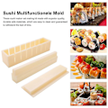 Miniatyrbilde 5 av 5: Sushi Maker Risform Japansk Kakeform Multifunksjonell Form Sushi Lagingssett Firkantet Sushi Form B